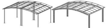 Autre configuration du carport Novoferm Carbox