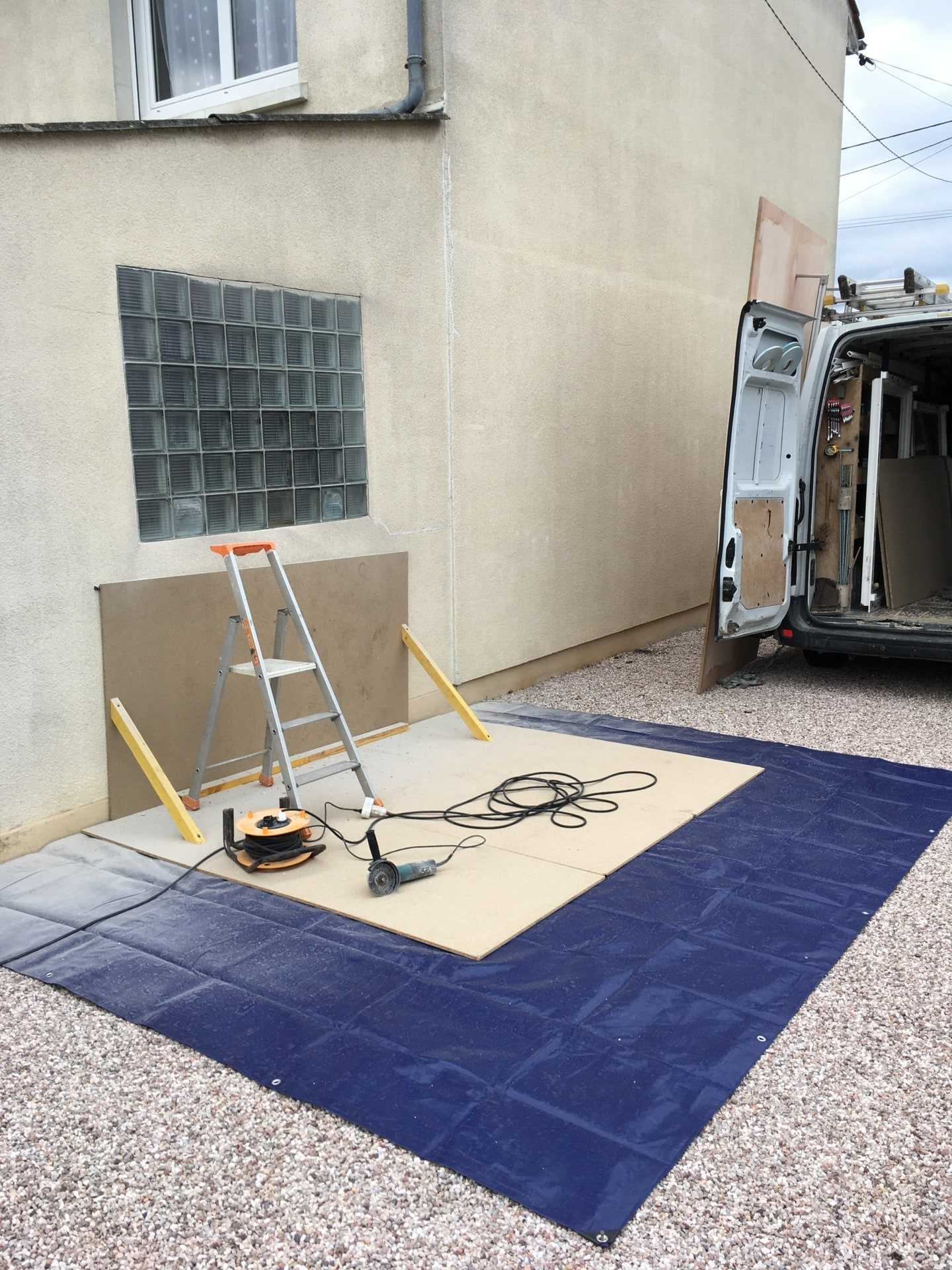 Remplacement de fenêtres — Préparation du chantier
